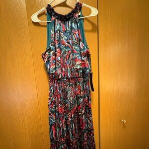 Nicole Miller Colorful Patterned Maxi Dress